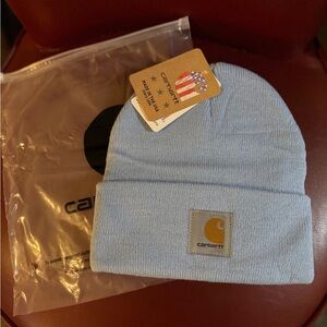 CARHARTT Early Fog Baby Blue A18 Knit Cuffed Beanie OS NWT Discontinued Color